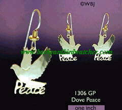 Wild Bryde Dove With Peace Earring